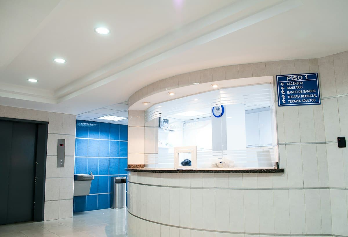 Modern, bright and hygienic clinical corridors at MediCare Health Centre